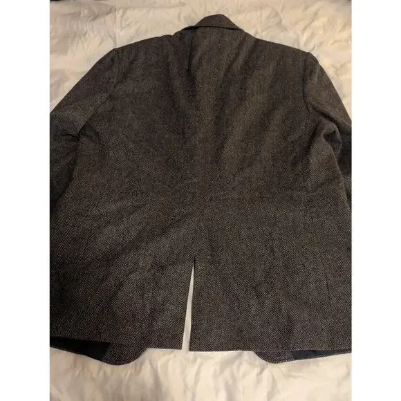 Land End Tweed Lambswool Herringbone Blazer Size 48 Reg 2 button - Picture 14 of 14
